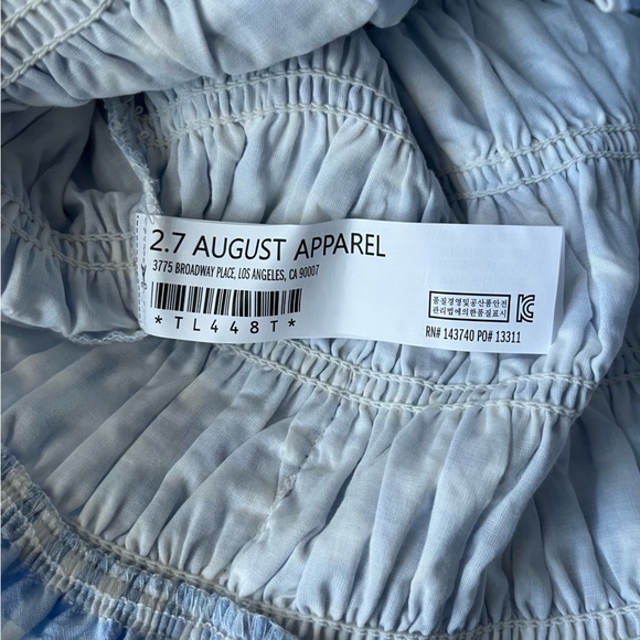 English Factory Gingham Smocked Puff Sleeve Top - Picture 9 of 13